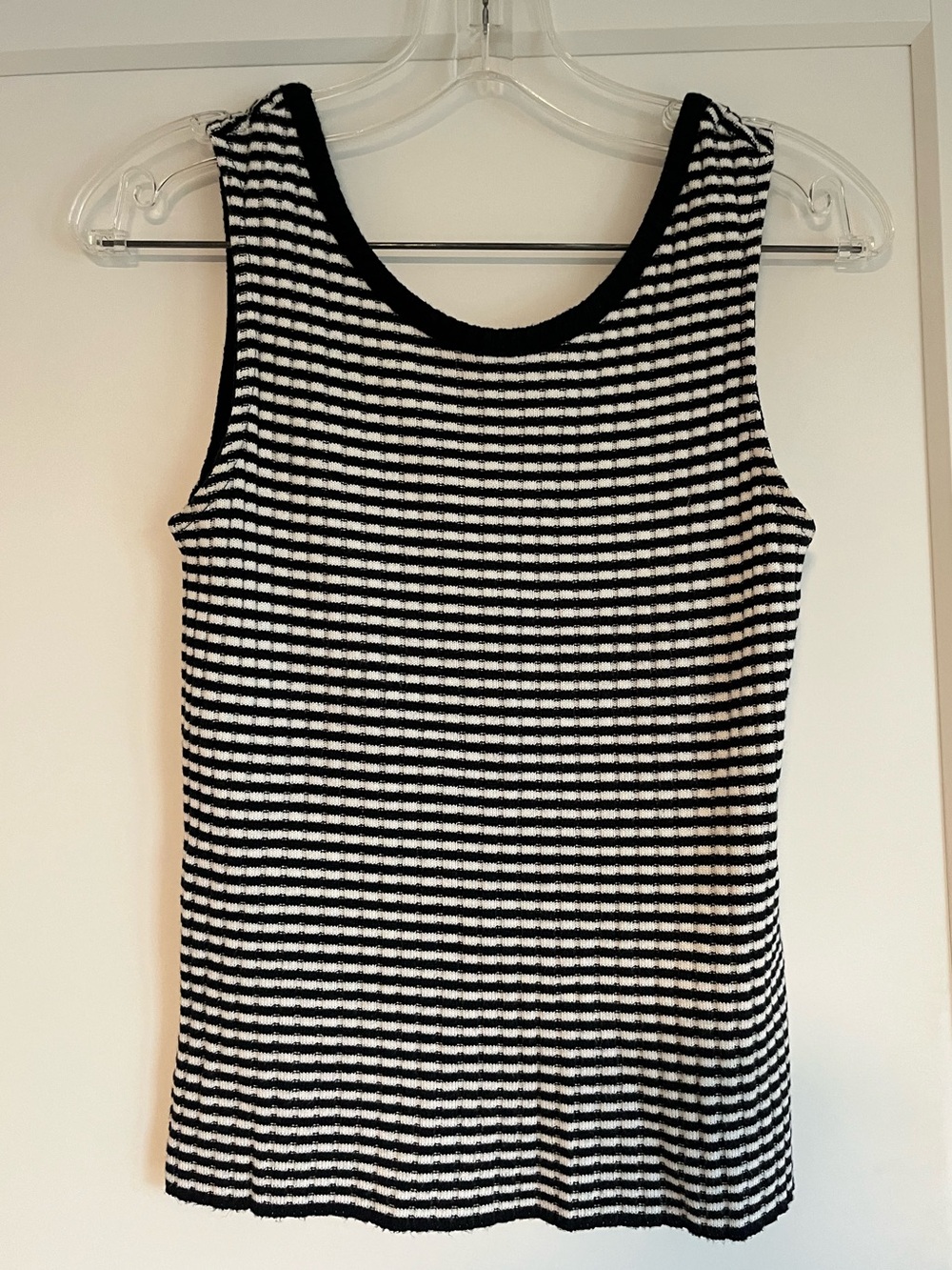 Betina Lou Black and White Striped Sweater Tank